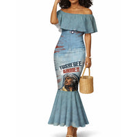 Personalized Tuskegee Airmen Mermaid Dress Believe In Yourself Vintage WWII Military Aviation Art