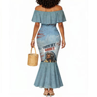 Personalized Tuskegee Airmen Mermaid Dress Believe In Yourself Vintage WWII Military Aviation Art