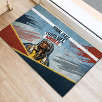 Personalized Tuskegee Airmen Rubber Doormat Believe In Yourself Vintage WWII Military Aviation Art