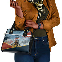 Personalized Tuskegee Airmen Shoulder Handbag Believe In Yourself Vintage WWII Military Aviation Art