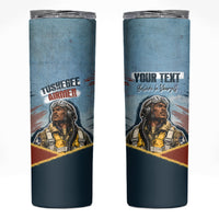 Personalized Tuskegee Airmen Skinny Tumbler Believe In Yourself Vintage WWII Military Aviation Art