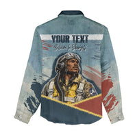 Personalized Tuskegee Airmen Women Casual Shirt Believe In Yourself Vintage WWII Military Aviation Art