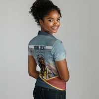 Personalized Tuskegee Airmen Women Polo Shirt Believe In Yourself Vintage WWII Military Aviation Art