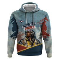 Personalized Tuskegee Airmen Zip Hoodie Believe In Yourself Vintage WWII Military Aviation Art
