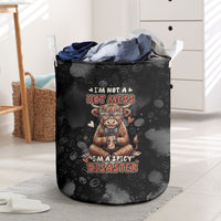 Hot Mess Highland Cow Laundry Basket Funny Cute Coffee Lover - Im A Spicy Disaster