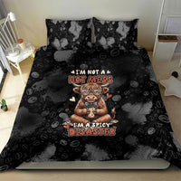 Hot Mess Highland Cow Bedding Set Funny Cute Coffee Lover - Im A Spicy Disaster