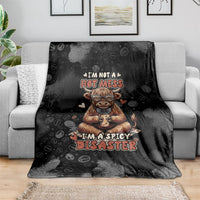 Hot Mess Highland Cow Blanket Funny Cute Coffee Lover - Im A Spicy Disaster