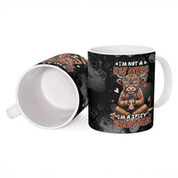 Hot Mess Highland Cow Ceramic Mug Funny Cute Coffee Lover - Im A Spicy Disaster
