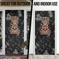 Hot Mess Highland Cow Door Cover Funny Cute Coffee Lover - Im A Spicy Disaster