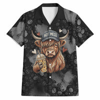 Hot Mess Highland Cow Hawaiian Shirt Funny Cute Coffee Lover - Im A Spicy Disaster