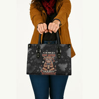 Hot Mess Highland Cow Leather Bag Funny Cute Coffee Lover - Im A Spicy Disaster