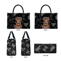 Hot Mess Highland Cow Leather Bag Funny Cute Coffee Lover - Im A Spicy Disaster