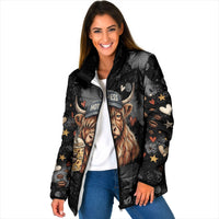 Hot Mess Highland Cow Padded Jacket Funny Cute Coffee Lover - Im A Spicy Disaster