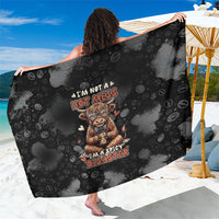 Hot Mess Highland Cow Sarong Funny Cute Coffee Lover - Im A Spicy Disaster