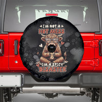 Hot Mess Highland Cow Spare Tire Cover Funny Cute Coffee Lover - Im A Spicy Disaster