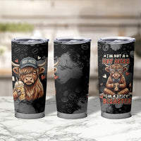 Hot Mess Highland Cow Tumbler Cup Funny Cute Coffee Lover - Im A Spicy Disaster