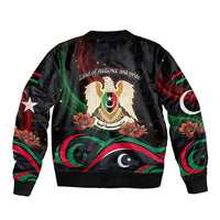 Libya Revolution Day Bomber Jacket Flying Eagle Libyan Coat Of Arms Map - Land Of Resilience And Pride