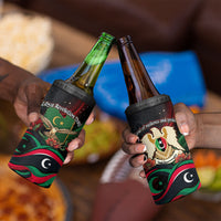 Libya Revolution Day 4 in 1 Can Cooler Tumbler Flying Eagle Libyan Coat Of Arms Map - Land Of Resilience And Pride