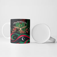 Libya Revolution Day Ceramic Mug Flying Eagle Libyan Coat Of Arms Map - Land Of Resilience And Pride