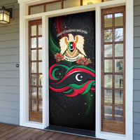 Libya Revolution Day Door Cover Flying Eagle Libyan Coat Of Arms Map - Land Of Resilience And Pride