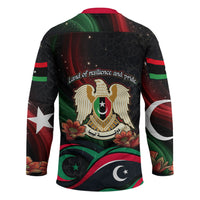 Libya Revolution Day Hockey Jersey Flying Eagle Libyan Coat Of Arms Map - Land Of Resilience And Pride
