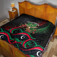 Libya Revolution Day Quilt Flying Eagle Libyan Coat Of Arms Map - Land Of Resilience And Pride