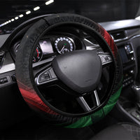 Libya Revolution Day Steering Wheel Cover Flying Eagle Libyan Coat Of Arms Map - Land Of Resilience And Pride