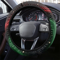 Libya Revolution Day Steering Wheel Cover Flying Eagle Libyan Coat Of Arms Map - Land Of Resilience And Pride