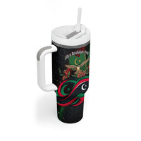 Libya Revolution Day Tumbler With Handle Flying Eagle Libyan Coat Of Arms Map - Land Of Resilience And Pride