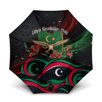 Libya Revolution Day Umbrella Flying Eagle Libyan Coat Of Arms Map - Land Of Resilience And Pride