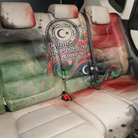 Libya Revolution Day Back Car Seat Cover Libyan National Pride Watercolor Flag Waves Floral