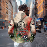 Libya Revolution Day Hoodie Libyan National Pride Watercolor Flag Waves Floral