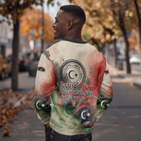 Libya Revolution Day Sweatshirt Libyan National Pride Watercolor Flag Waves Floral