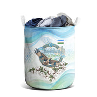 Uzbekistan Independence Day Laundry Basket Honor The Legacy Flying Eagle Plants National Emblem