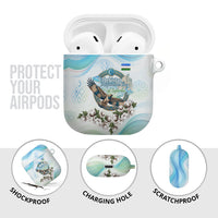 Uzbekistan Independence Day AirPods Case Honor The Legacy Flying Eagle Plants National Emblem