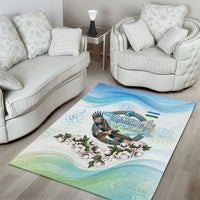 Uzbekistan Independence Day Area Rug Honor The Legacy Flying Eagle Plants National Emblem