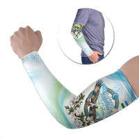Uzbekistan Independence Day Arm Sleeves Honor The Legacy Flying Eagle Plants National Emblem