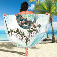 Uzbekistan Independence Day Beach Blanket Honor The Legacy Flying Eagle Plants National Emblem