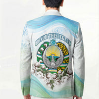 Uzbekistan Independence Day Blazer Honor The Legacy Flying Eagle Plants National Emblem
