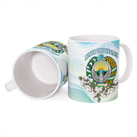 Uzbekistan Independence Day Ceramic Mug Honor The Legacy Flying Eagle Plants National Emblem