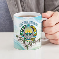 Uzbekistan Independence Day Ceramic Mug Honor The Legacy Flying Eagle Plants National Emblem