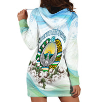 Uzbekistan Independence Day Hoodie Dress Honor The Legacy Flying Eagle Plants National Emblem