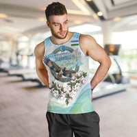 Uzbekistan Independence Day Men Tank Top Honor The Legacy Flying Eagle Plants National Emblem