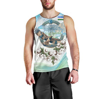 Uzbekistan Independence Day Men Tank Top Honor The Legacy Flying Eagle Plants National Emblem
