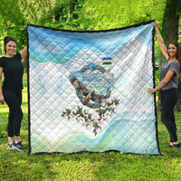 Uzbekistan Independence Day Quilt Honor The Legacy Flying Eagle Plants National Emblem