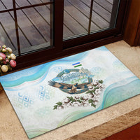 Uzbekistan Independence Day Rubber Doormat Honor The Legacy Flying Eagle Plants National Emblem
