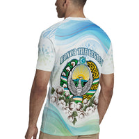 Uzbekistan Independence Day Rugby Jersey Honor The Legacy Flying Eagle Plants National Emblem