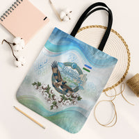 Uzbekistan Independence Day Tote Bag Honor The Legacy Flying Eagle Plants National Emblem