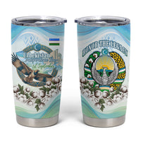Uzbekistan Independence Day Tumbler Cup Honor The Legacy Flying Eagle Plants National Emblem