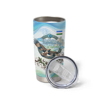 Uzbekistan Independence Day Tumbler Cup Honor The Legacy Flying Eagle Plants National Emblem